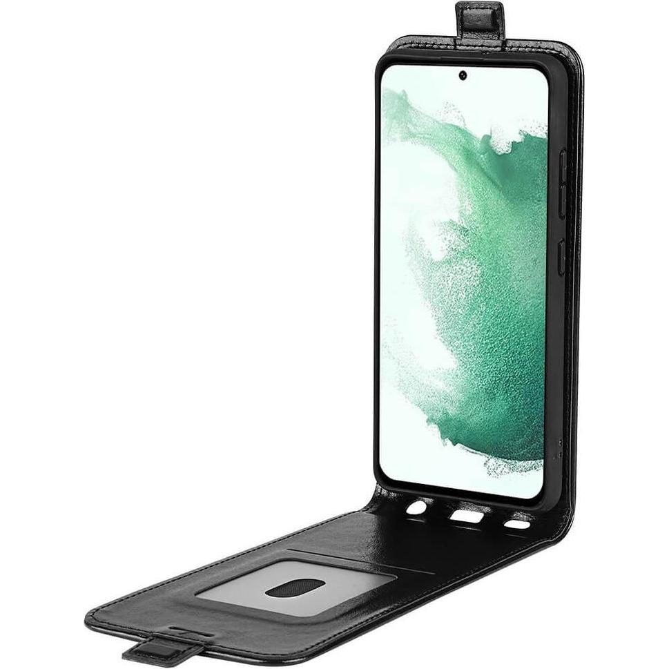 Thumbnail - Cover-Discount Galaxy S23+ - Klassisches Flip Case vertikal schwarz (Samsung Galaxy S23+), Smartphone Hülle, Schwarz