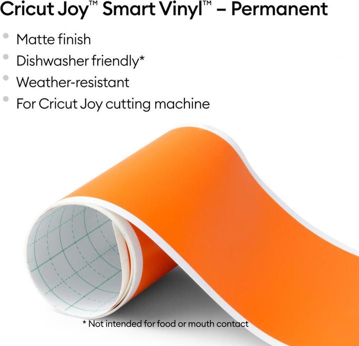 Immagine prodotto Cricut Smart Vinyl Permanent Joy 14x122cm 1 foglio Mat Orange (P)
