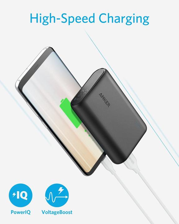 Image du produit Anker Banque d'alimentation PowerCore 10000mAh, noir (10000 mAh, 36 Wh)
