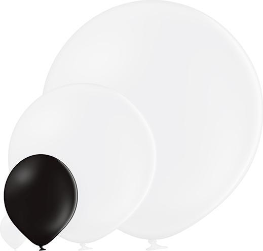 Actual product image Belbal 25 Decorative Round Balloons Ø 33 cm BLACK (25 x)