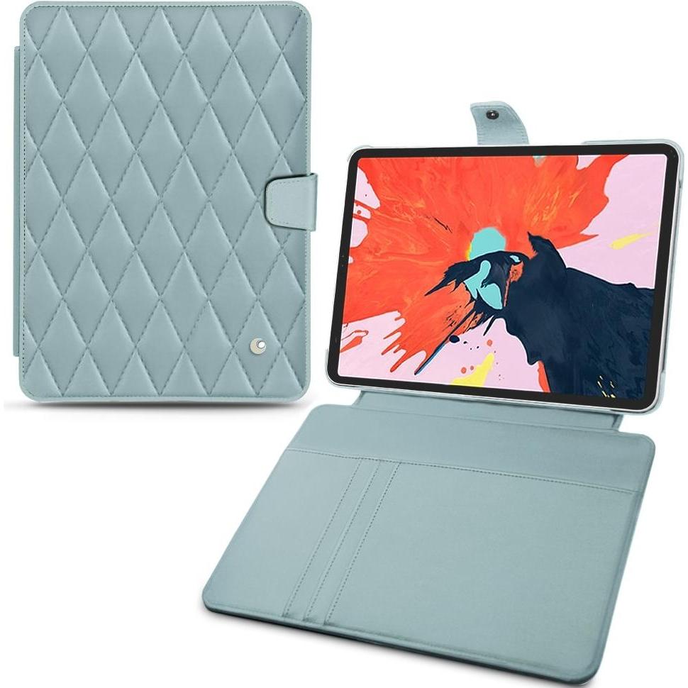 Noreve Lederschutzhülle Wallet (iPad Pro 12.9 2018 (3. Gen)), Tablet Hülle, Blau