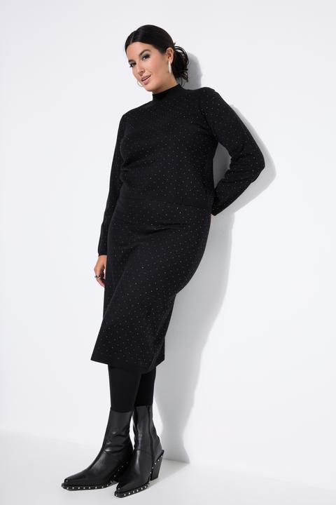 Produktbild Studio Untold Midirock, Slim Shape, Glitzernieten, Elastikbund (54)