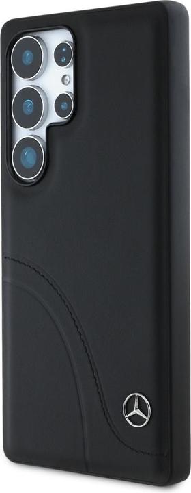 Image du produit Mercedes Leather Curved Stitches Case for Samsung Galaxy S25 Ultra - Black (Samsung Galaxy S25 Ultra)