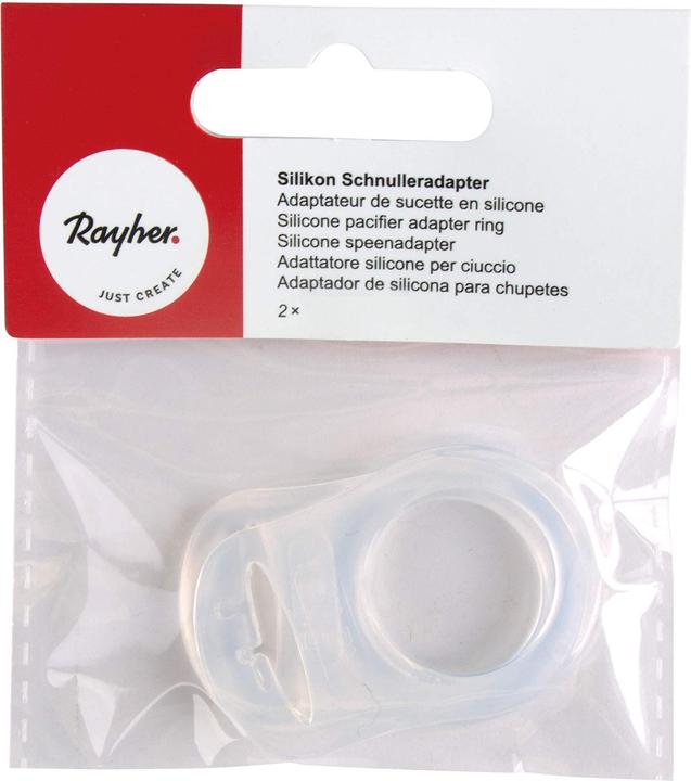 Rayher Adaptateur sucette en silicone, cristal, 2 pièces (2 x)