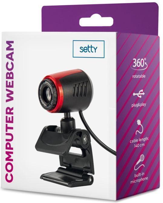 Produktbild Setty Webcam schwarz und rot