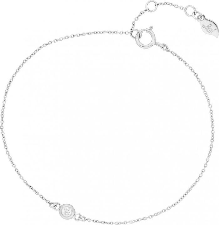 Bracciale il mio primo diamante, o blanc 14 K (Placcato in rodio, Oro bianco 14 K)