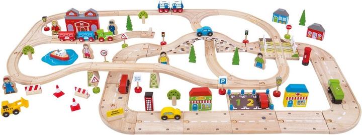 Actual product image Bigjigs Zestaw Drogi Miejskiej z Torem Drewnianym