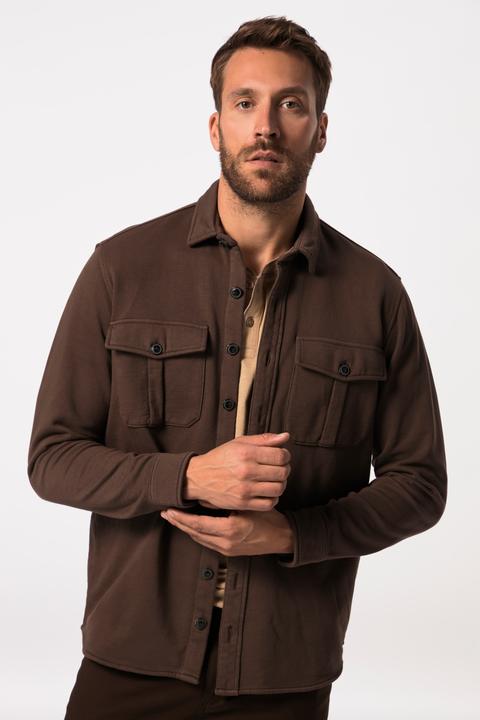 Produktbild JP1880 Hemd, Overshirt, Sweat, Vintage-Look, Langarm, Kentkragen (3XL)