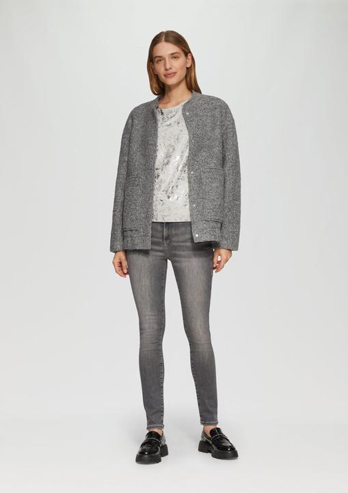 Produktbild S.Oliver T-Shirt Fliessendes T-Shirt aus Viskosemix mit Metallic-Print (34)