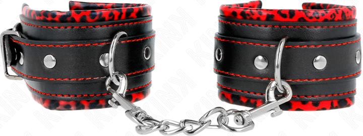 Kink Bontgevoerde polsmanchetten RED/BLACK ADJUSTABLE 17-29 CM X 6 CM