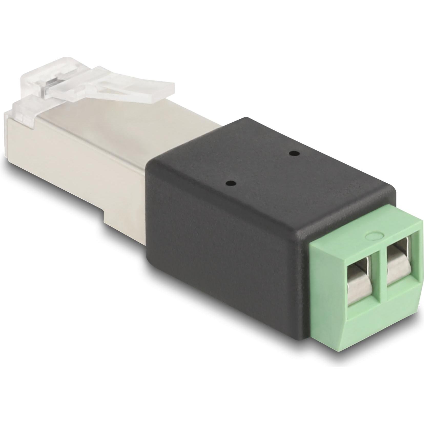 Thumbnail - Delock RJ45 Stecker zu Terminalblock Adapter 2 Pin (Netzwerkkabel Stecker), Netzwerk Zubehör