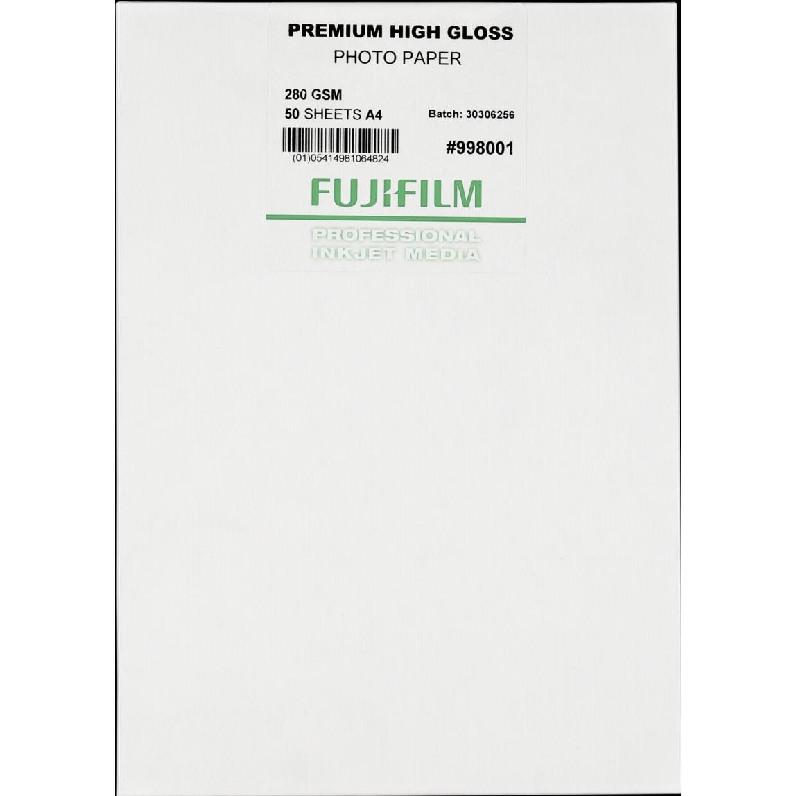 Fujifilm Premium High Gloss Paper 50 Blatt A 4 280 g (280 g/m², 1 x), Fotopapier