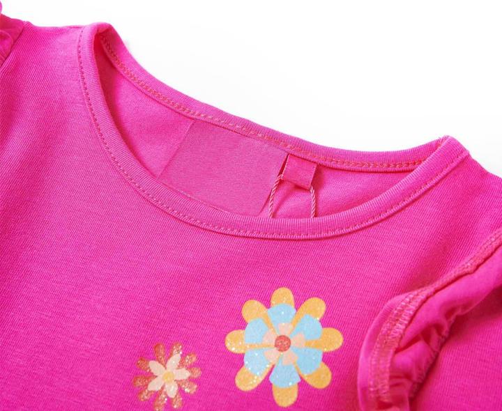 Produktbild VidaXL Kinder-Langarmshirt Dunkelrosa 140,Material: 95 % Baumwolle (140)