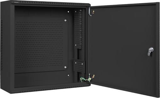 Actual product image Lanberg SZAFA INSTALACYJNA RACK WISZĄCA 19 6U+3U 540X200 NISKOPROFILOWA CZARNA (ZŁOŻONA) (6 RU, 19 inch rack)