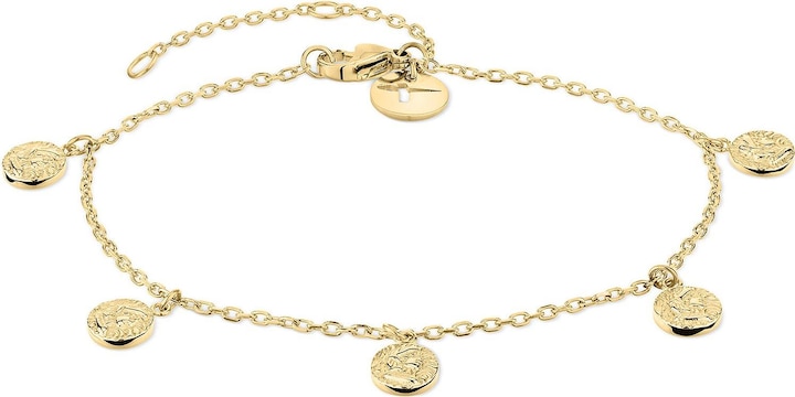 Tamaris Trendy gold-plated bracelet with Coins pendants TJ-0451-B-21 (21 cm, Edelstahl)