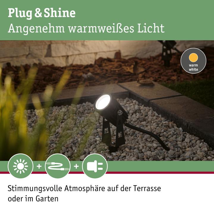 Image du produit Paulmann Kit de démarrage Plug & Shine Spot (300 lm, IP65)
