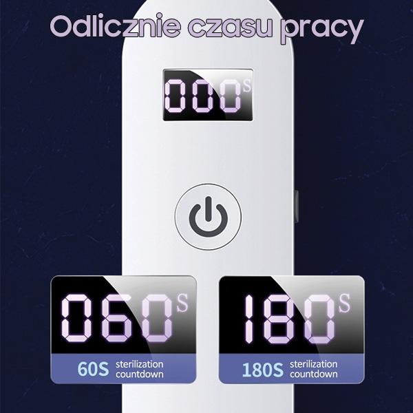 Actual product image Usams Lampa dezynfekująca mini UV-C ręczna sterylizator biały/white ZB159XDD01 (US-ZB159)