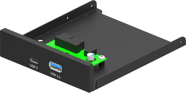 Produktbild Gembird Panel przedni 3,5" USB 3.1 Typ-A + Typ-C (19-Pin)
