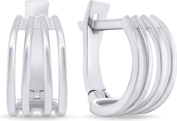 Produktbild Brilio Silver - Timeless silver hoop earrings EA795W