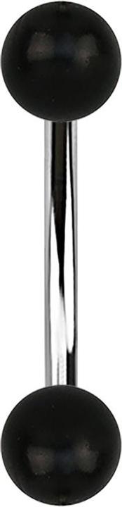 Immagine prodotto Star Piercing Banana d'argento con due sfere di legno Areng (senza ottone, Organico, Acciaio chirurgico 316L)