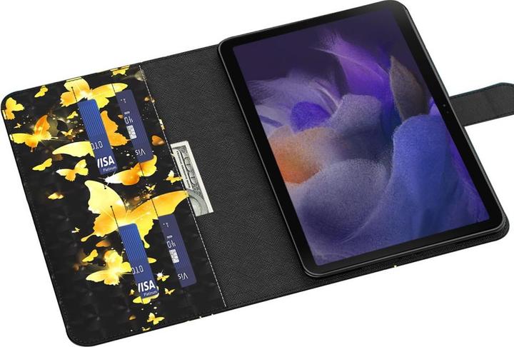 Productafbeelding Cover-Discount Galaxy Tab A8 10.5 - Etui glittereffect vlinder goud (Galaxy Tab A8)