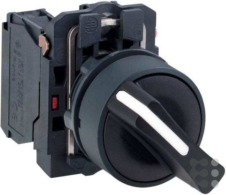 Produktbild Schneider Electric 3-Positionen-Schalterknopf 22 mm Schwarz 2Z verriegelnd (XB5AD33)