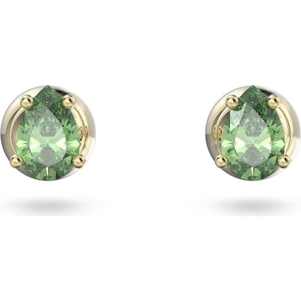 Swarovski, Ohrringe, Stilla Ohrstecker Tropfenschliff Grün Gold, (Swarovski Metall)