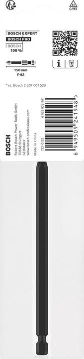 Actual product image Bosch Professional Zubehör PRO Phillips impact bit, PH2, 150 mm (PH2)