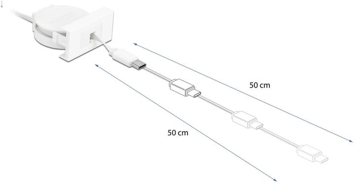 Image du produit Delock USB A — USB C (0.62 m, USB 2.0, 5 W)