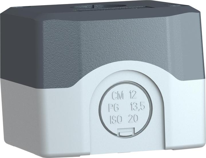 Produktbild Schneider Electric Tastergehäuse 22mm 1 Loch grau