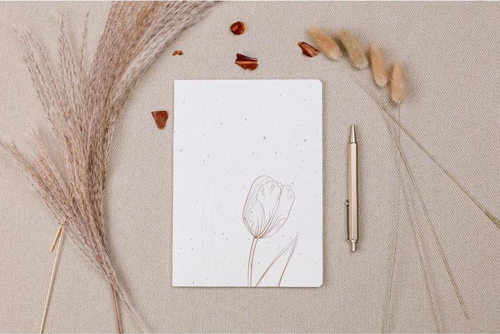 Image du produit Clairefontaine Tulip paper, Notizheft mit Fadenbindung A5 14,8x1 cm, 32 Blatt, dots/punktkariert - (A5, Quadrillé, Couverture souple)