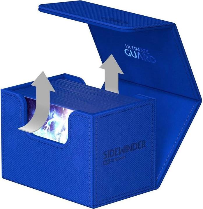 Actual product image Ultimate Guard Card Box XenoSkin Sidewinder Monocolor 80+ Blue