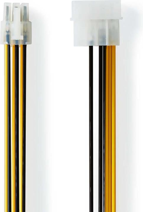 Produktbild Nedis Interne Stromkabel Molex Stecker PCI Express Stecker Vergoldet 0.20 m rund PVC Gelb/Schwarz Pl (15 cm)