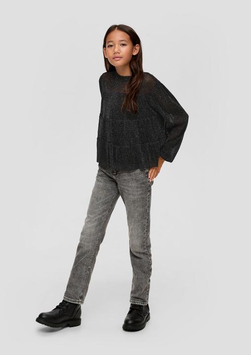 Actual product image s.Oliver Bluse Mesh-Bluse mit Glitzergarn (L)