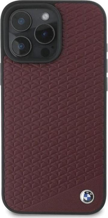 Immagine prodotto BMW BMHMP16X23RDDR iPhone 16 Pro Max 6.9" czerwony/red hardcase Sign Leather Diamond Metal Logo MagS (Apple iPhone 16 Pro Max)