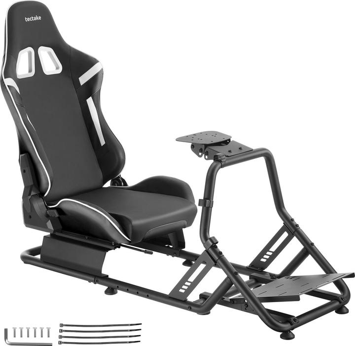 tectake Fauteuil gaming Play, siège baquet, compatible avec de nombreuses consoles