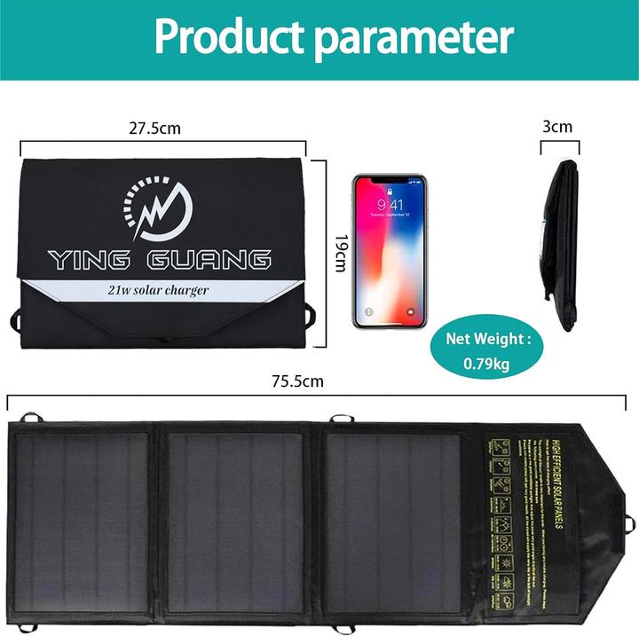 Actual product image Yingguang Solar charger (21 W)