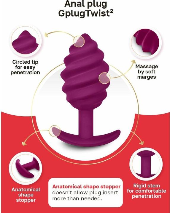 Actual product image Gvibe Gplug Twist 2 Sweet Raspberry
