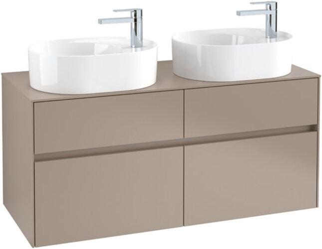 Villeroy & Boch Collaro washbasin cabinet 1200x548x500 mm, 4 drawers, for 2 washbasins, C06000 (127 x 50 x 55 cm)