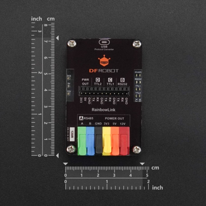 Image du produit DFRobot Convertisseur RainbowLink 4 canaux USB vers série RS485/RS232/TTL