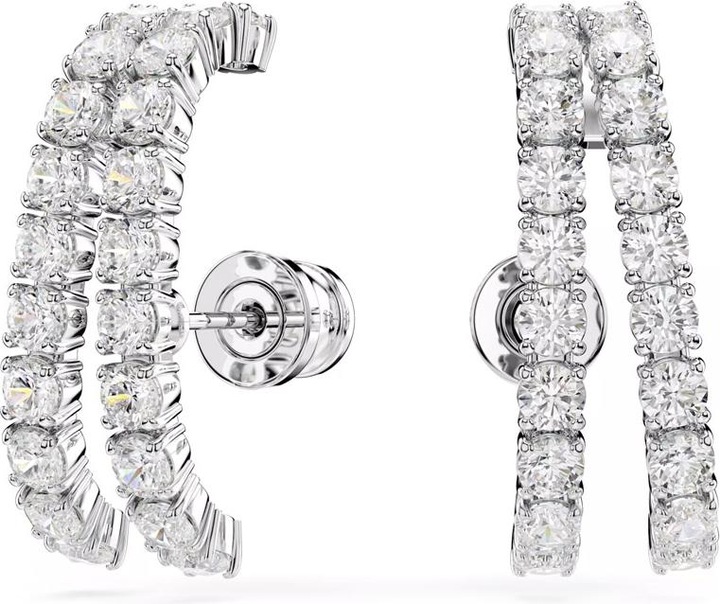 Produktbild Swarovski Matrix Ohrspangen Rundschliff Weiss (Swarovski Metall)