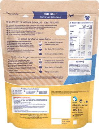 Nutritional values and ingredients Milupa Good night Soft start (400 g)