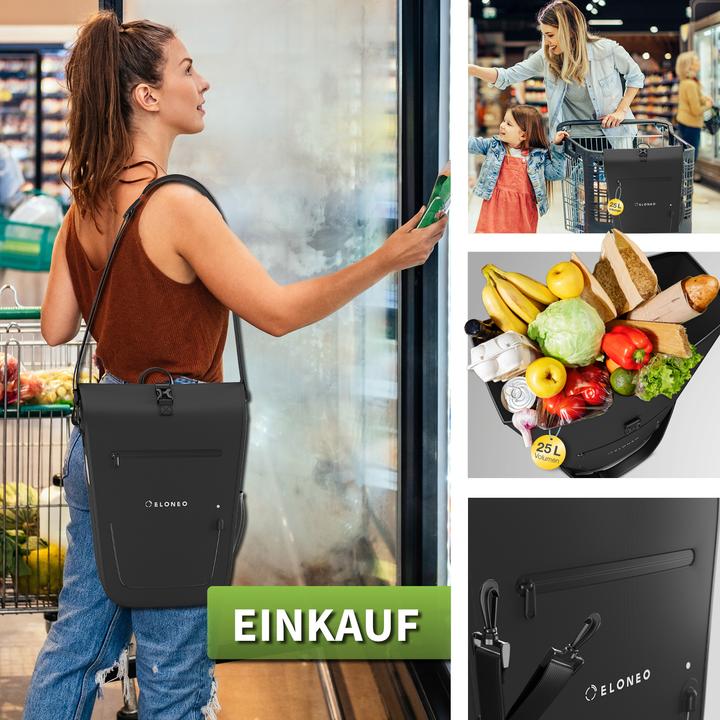 Produktbild Eloneo Fahrradtasche für Laptop (25 l, Gepäckträgertasche)