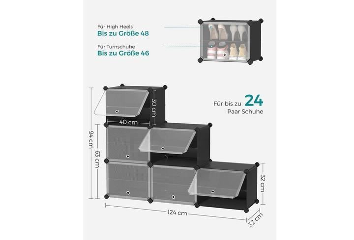 Actual product image Songmics Shoe boxes (124 x 32 x 94 cm)