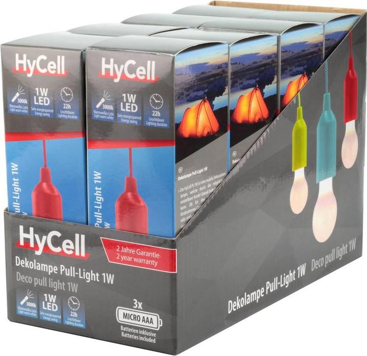 Productafbeelding Star Trading HyCell Pull-Light RED, incl. 3 x AAA batterijen (PU 8 1 Di)