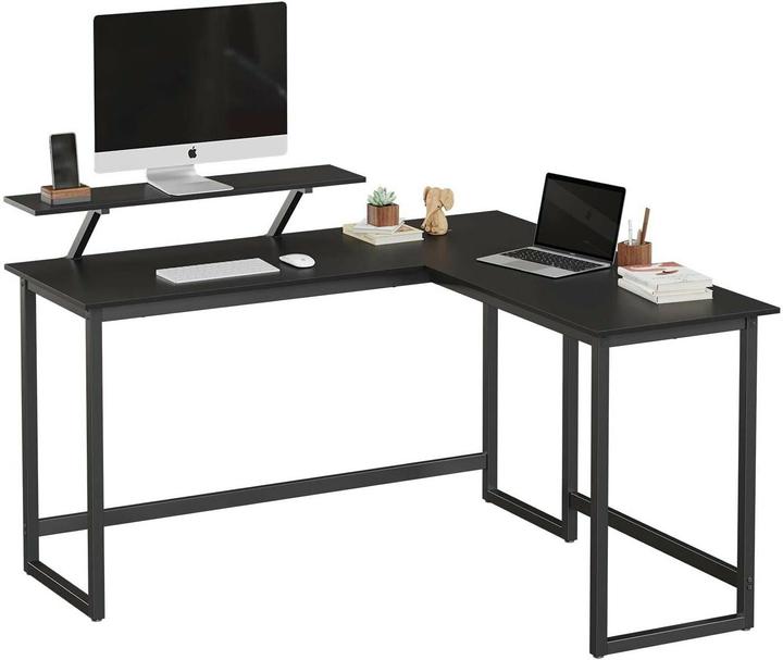 Actual product image Vasagle Desk black L-shaped, O-leg frame black 130.0 / 140.0 x 50.0 cm (140 x 130 x 90 cm)