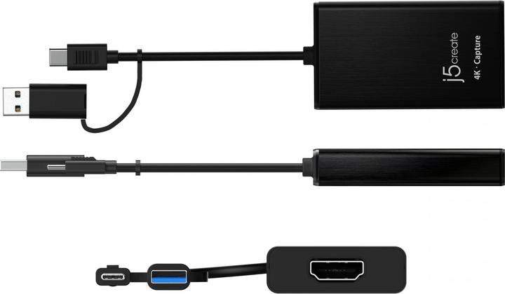 Produktbild j5Create JVA11-N Adattatore di acquisizione HDMI™ 4K, Nero, USB 3.2 Gen 1 (3.1 Gen 1), 3840 x 2160 P (Android, Windows)