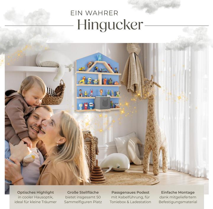 Actual product image tectake Scaffale da parete Mylittle Story per fino a 50 Tonies