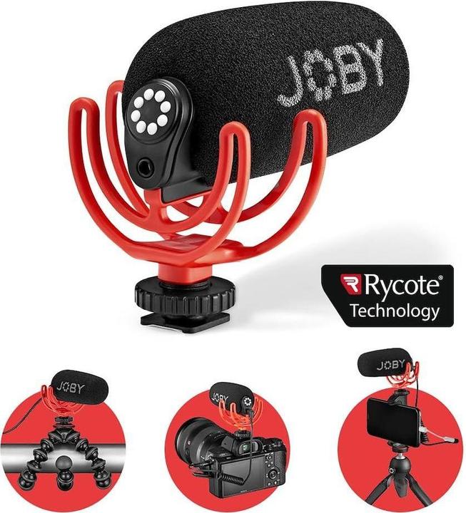 Actual product image Joby JB01675-BWW Microphone Black, Red Digital camera microphone