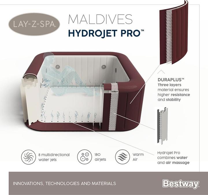 Produktbild Bestway Lay-Z-Spa Maldives HydroJet Pro (7 Personen)